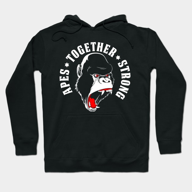 Apes Together Strong Hoodie by wloem